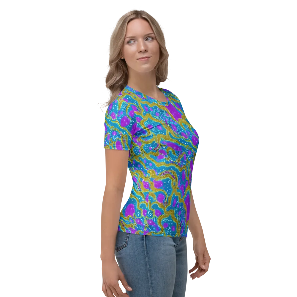 Mystic Waves on Women's Crew Neck T-Shirt — Right