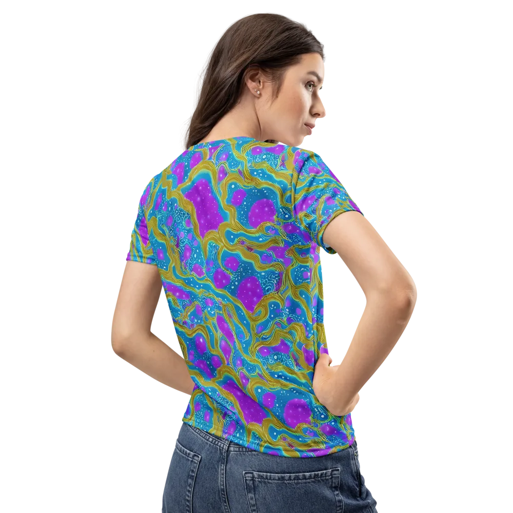 Mystic Waves on Women's Crew Neck T-Shirt — Back