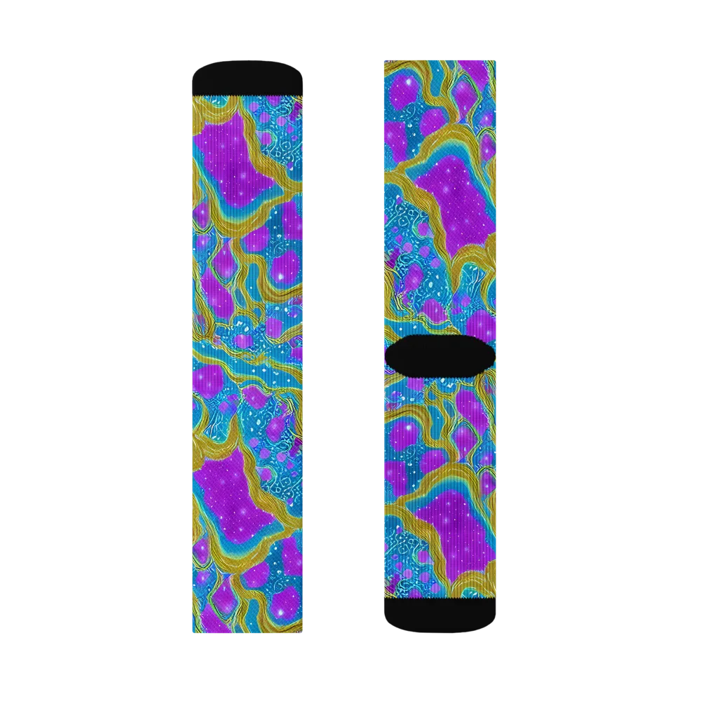 Mystic Waves on Socks — Left Sock