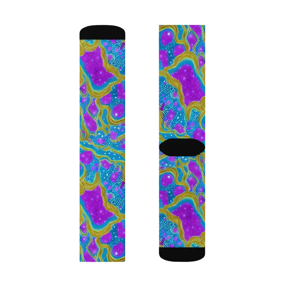 Mystic Waves on Socks — Right Sock