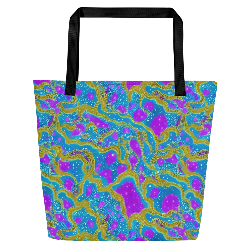 Mystic Waves on Large Tote Bag W/ Pocket — Front
