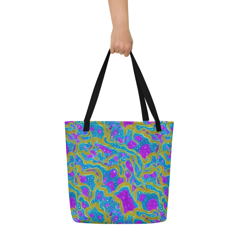 Mystic Waves on Large Tote Bag W/ Pocket — Front