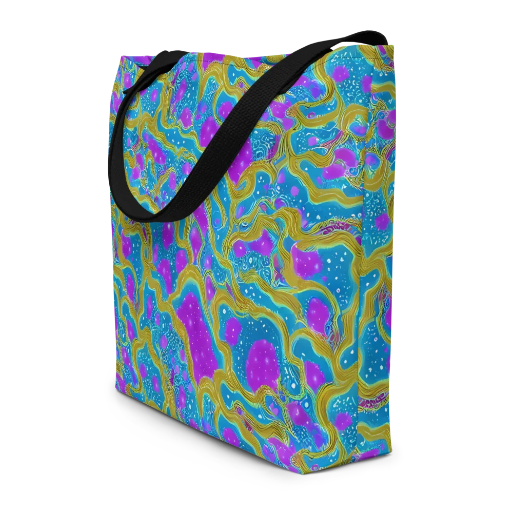 Mystic Waves on Large Tote Bag W/ Pocket — Front