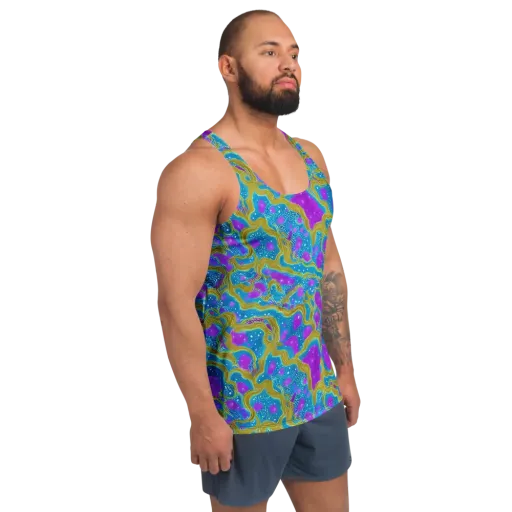 Mystic Waves on a Men's Tank Top
