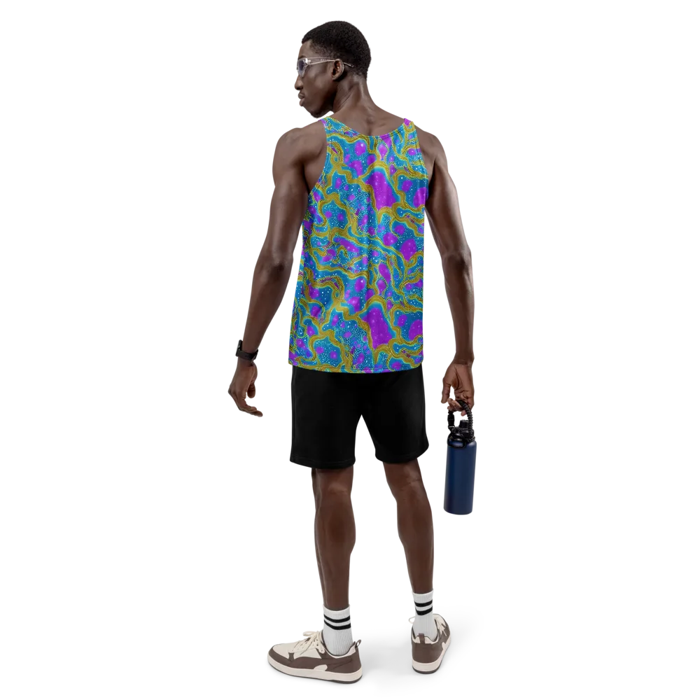 Mystic Waves on Men's Tank Top — Back