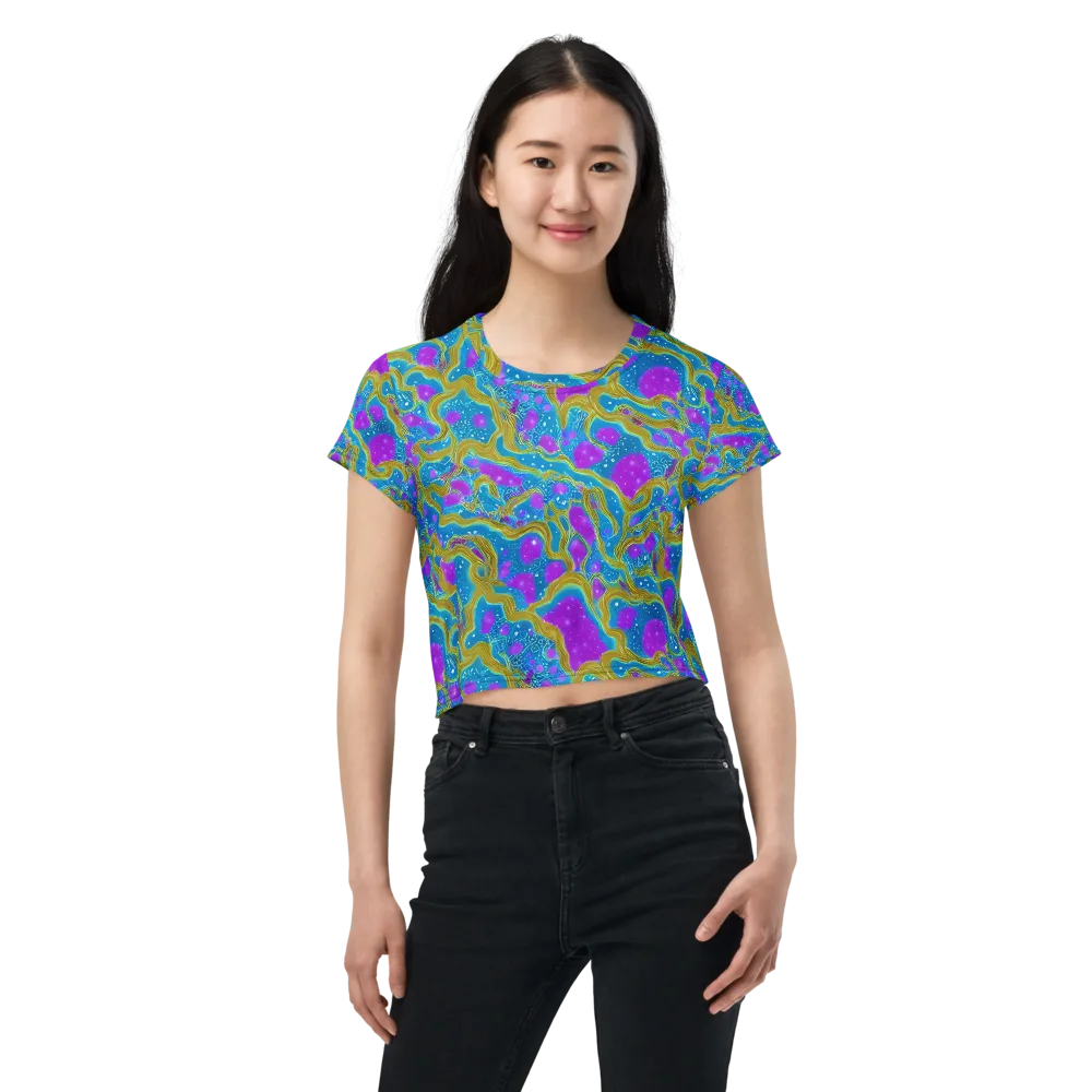 Mystic Waves on Crop Tee — Front
