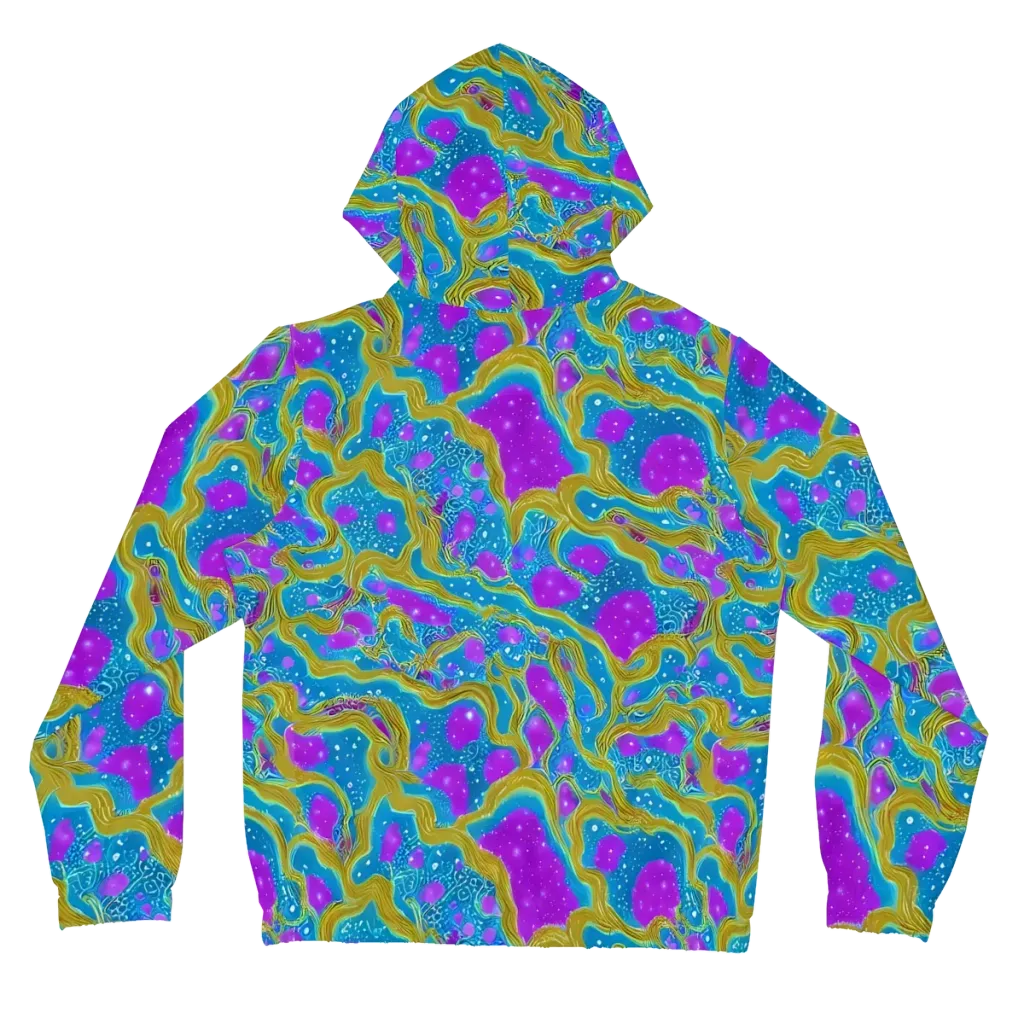 Mystic Waves on Women's Full-Zip Hoodie — Back