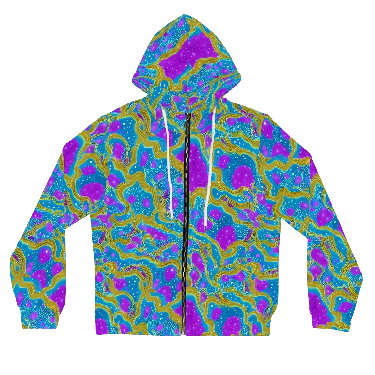 Mystic Waves on Women's Full-Zip Hoodie — Front
