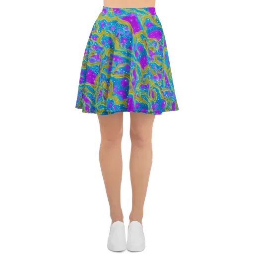 Mystic Waves on a Skater Skirt
