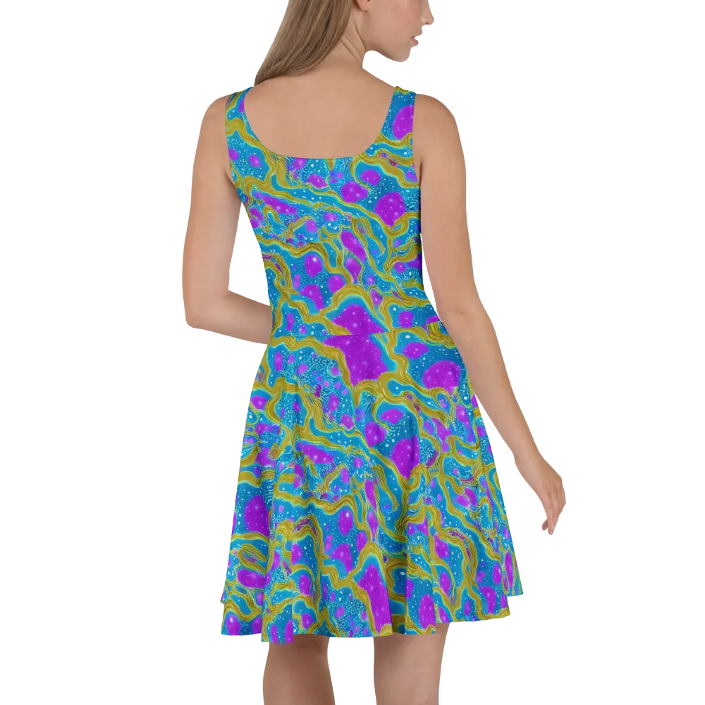 Mystic Waves on Skater Dress — Back