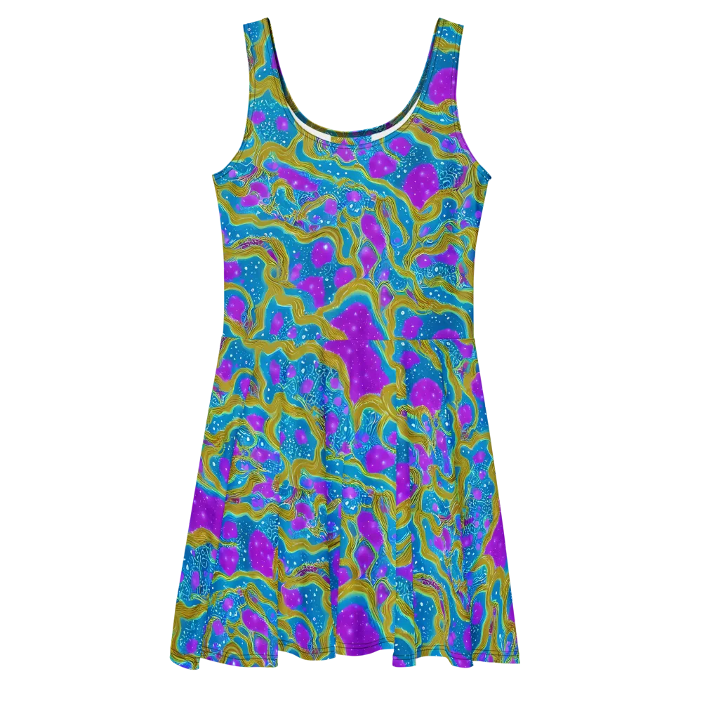 Mystic Waves on Skater Dress — Front