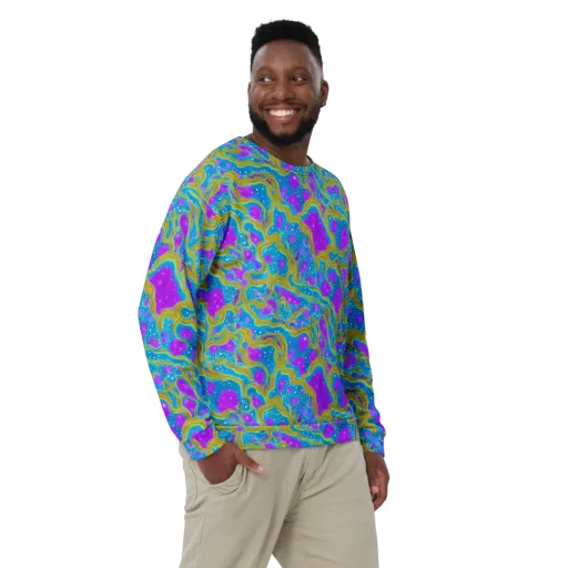 Mystic Waves on a Sweatshirt