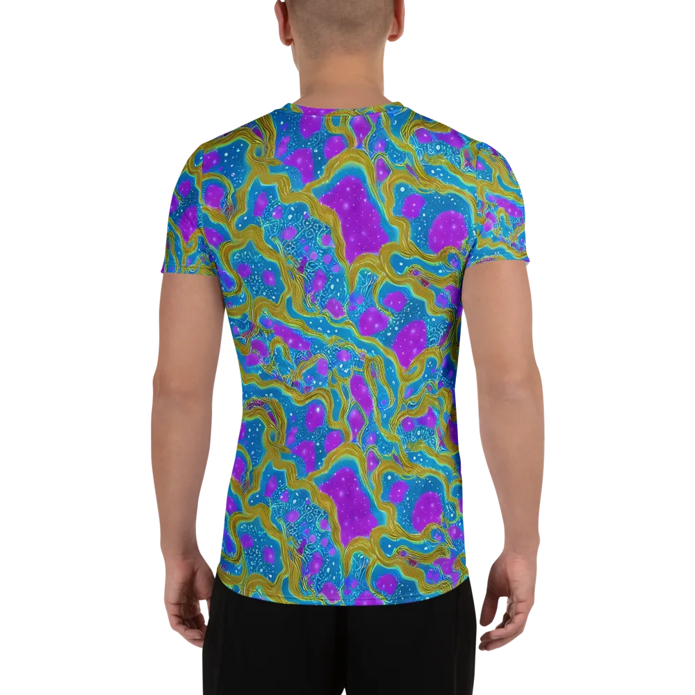 Mystic Waves on Men's Athletic T-Shirt — Back