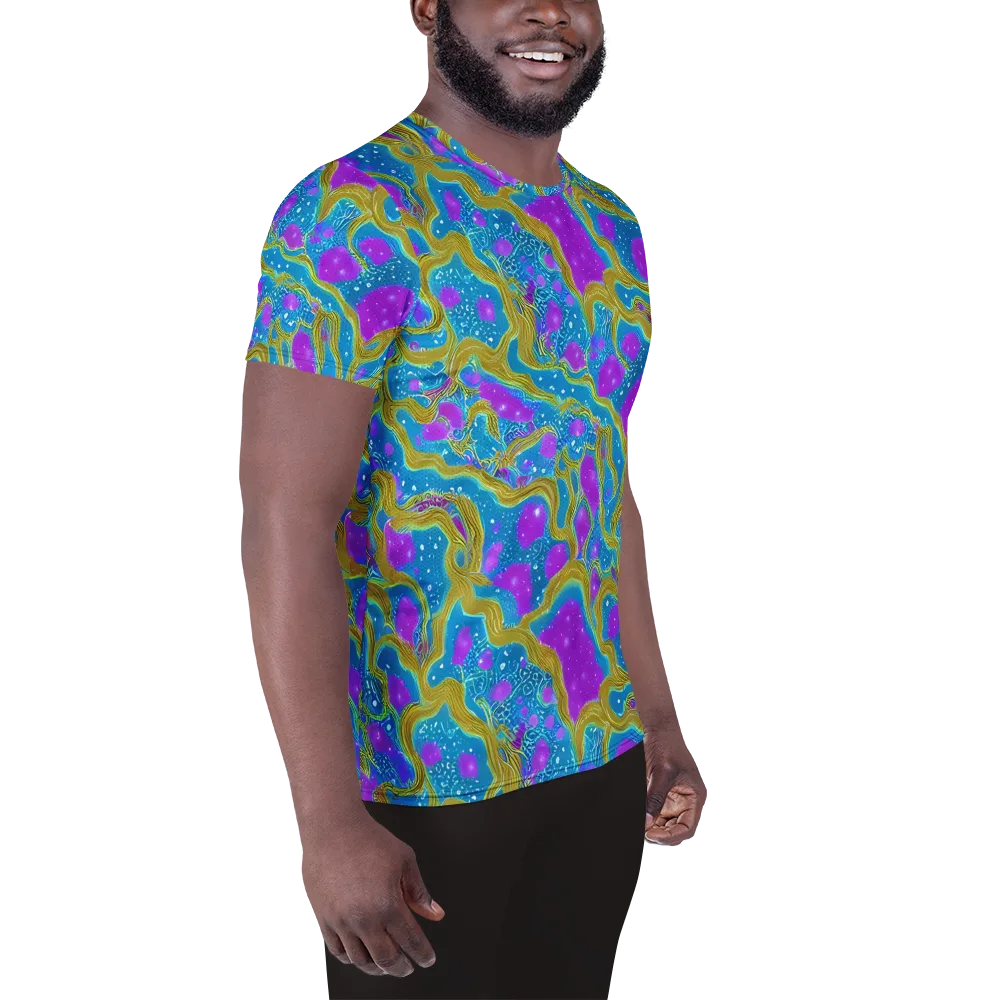 Mystic Waves on Men's Athletic T-Shirt — Right