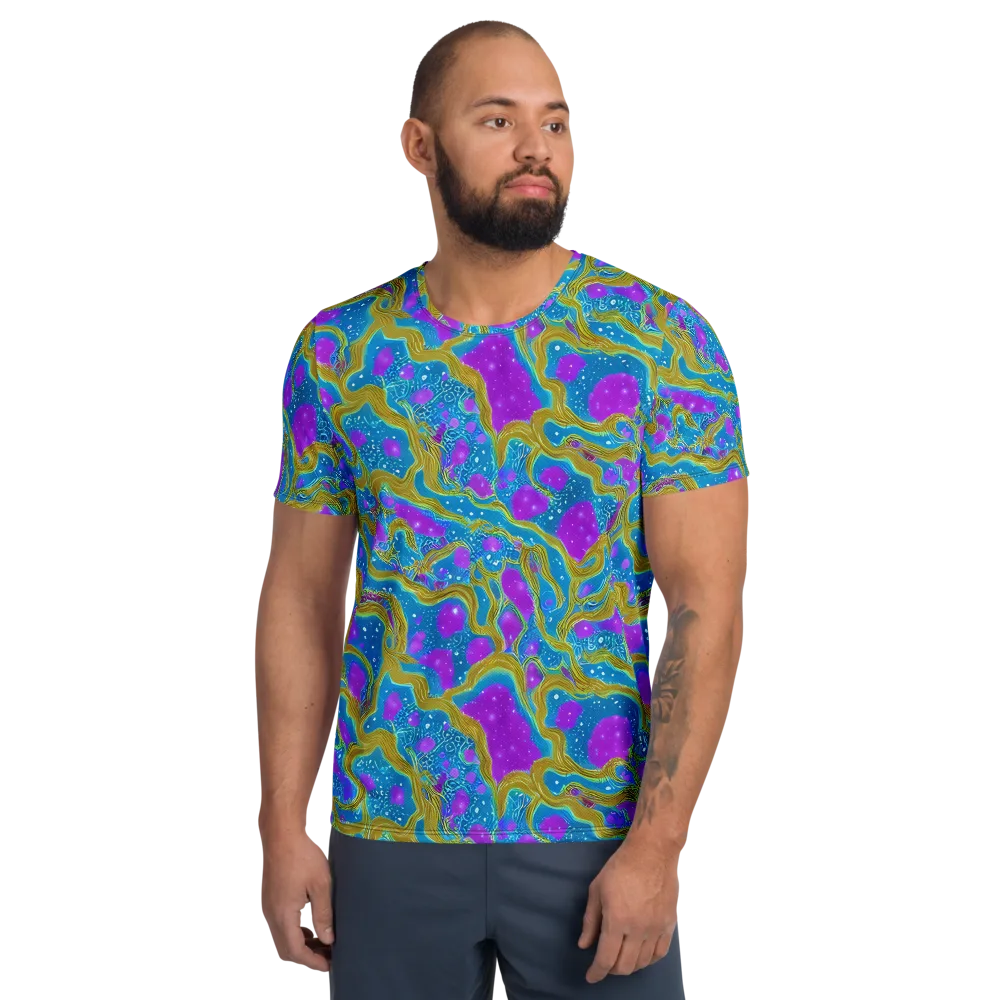 Mystic Waves on Men's Athletic T-Shirt — Front