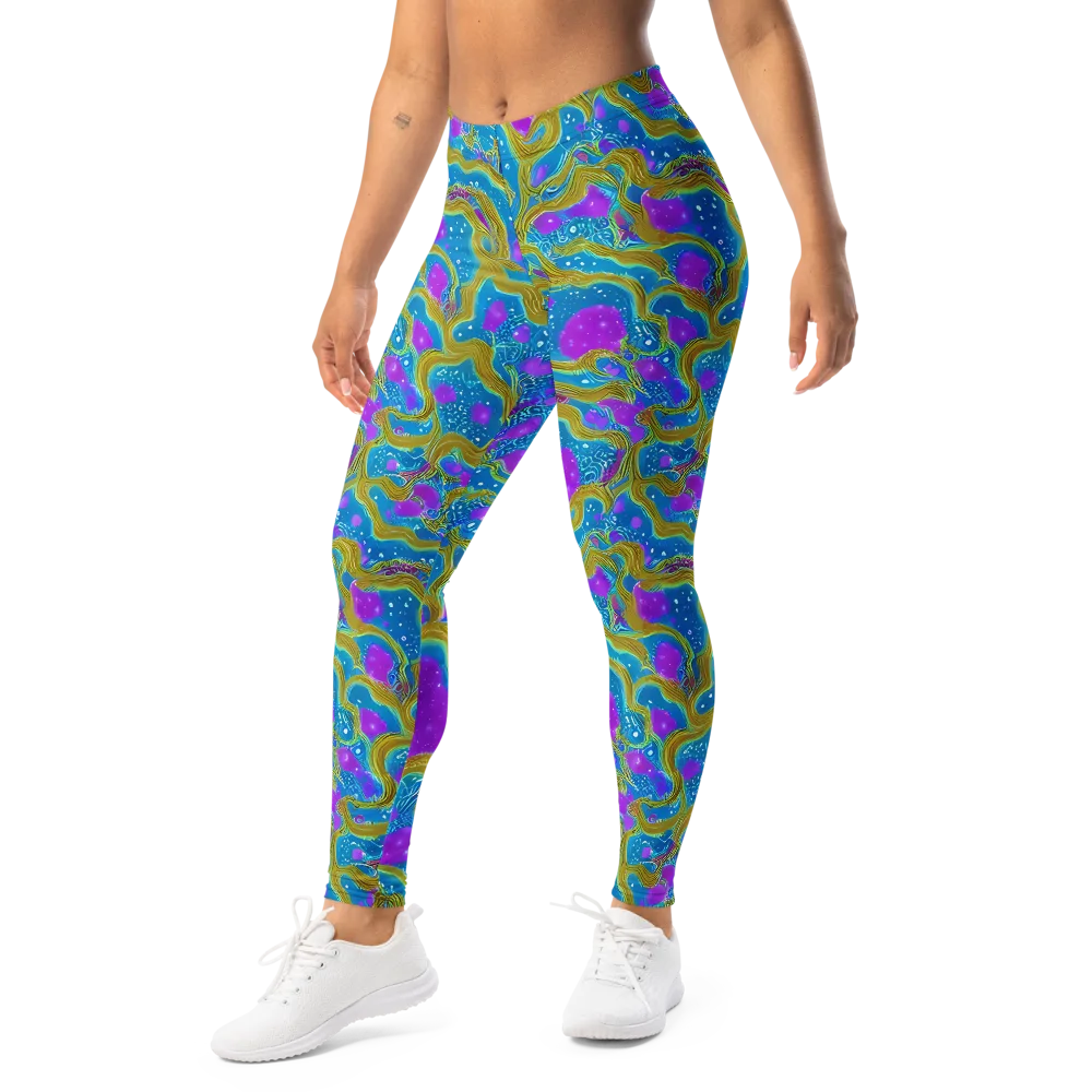 Mystic Waves on Leggings — Left Front