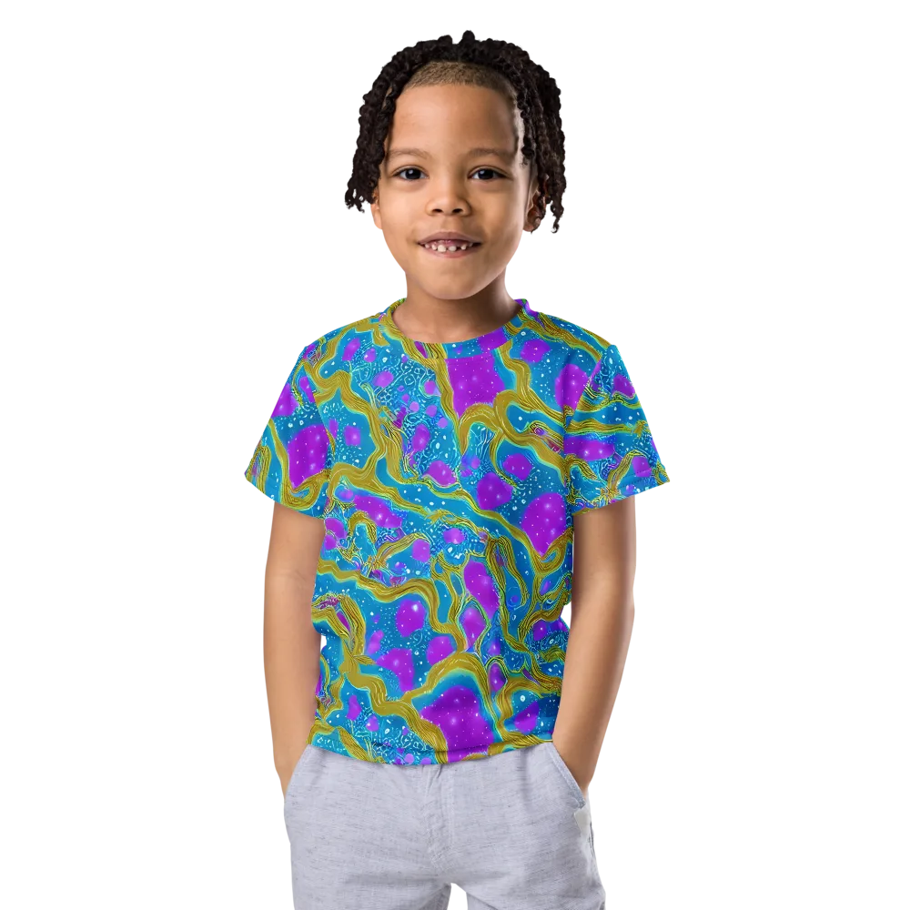 Mystic Waves on Kids Crew Neck T-Shirt — Front