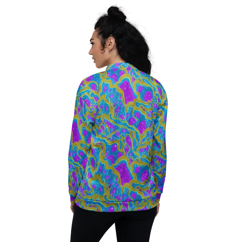 Mystic Waves on Bomber Jacket — Back