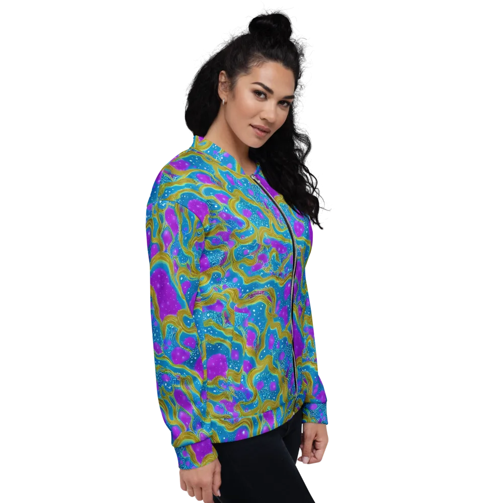 Mystic Waves on Bomber Jacket — Right