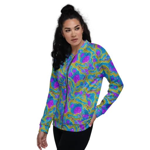 Mystic Waves on a Bomber Jacket
