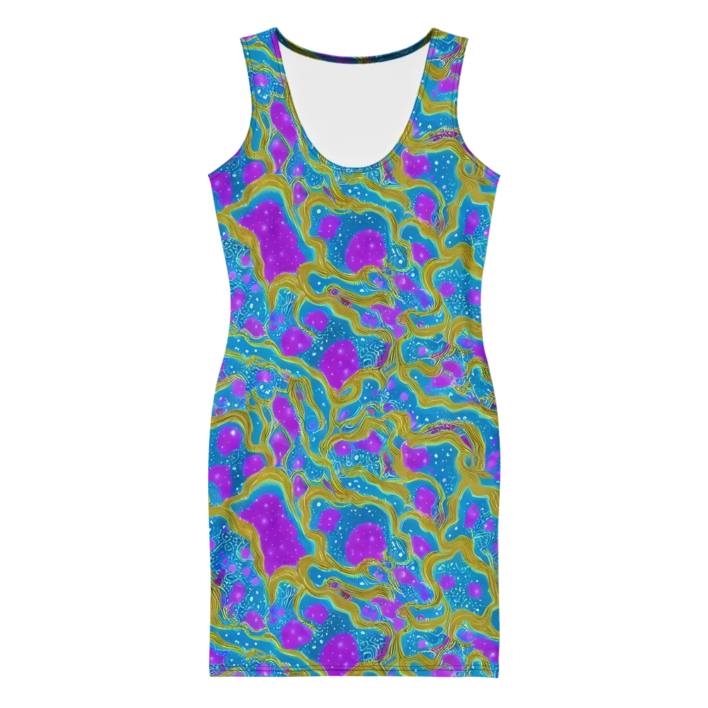 Mystic Waves on Bodycon Dress — Front