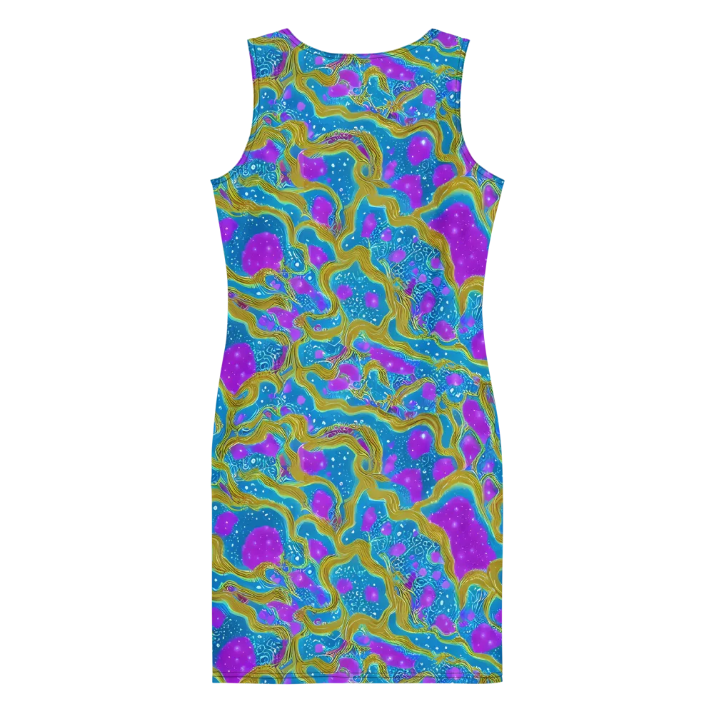 Mystic Waves on Bodycon Dress — Back