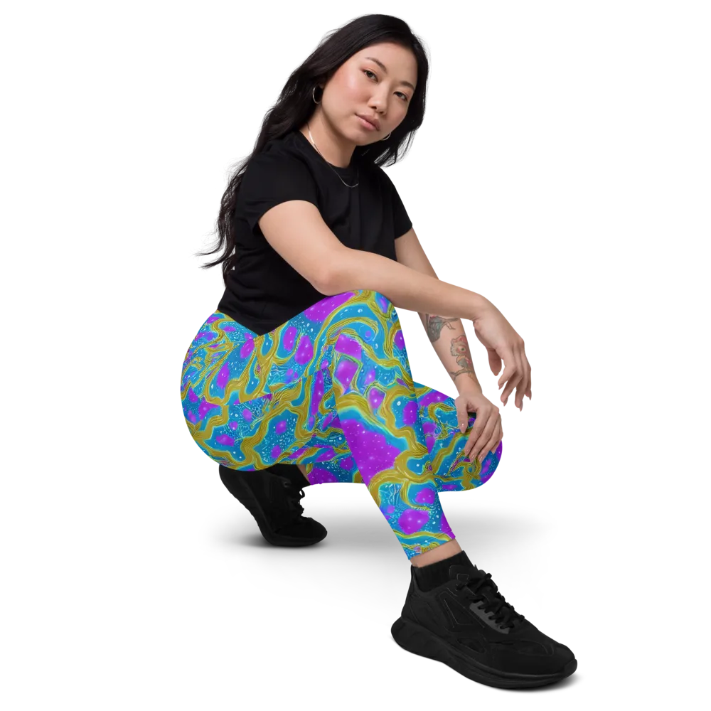 Mystic Waves on Leggings with Pockets — Right Front