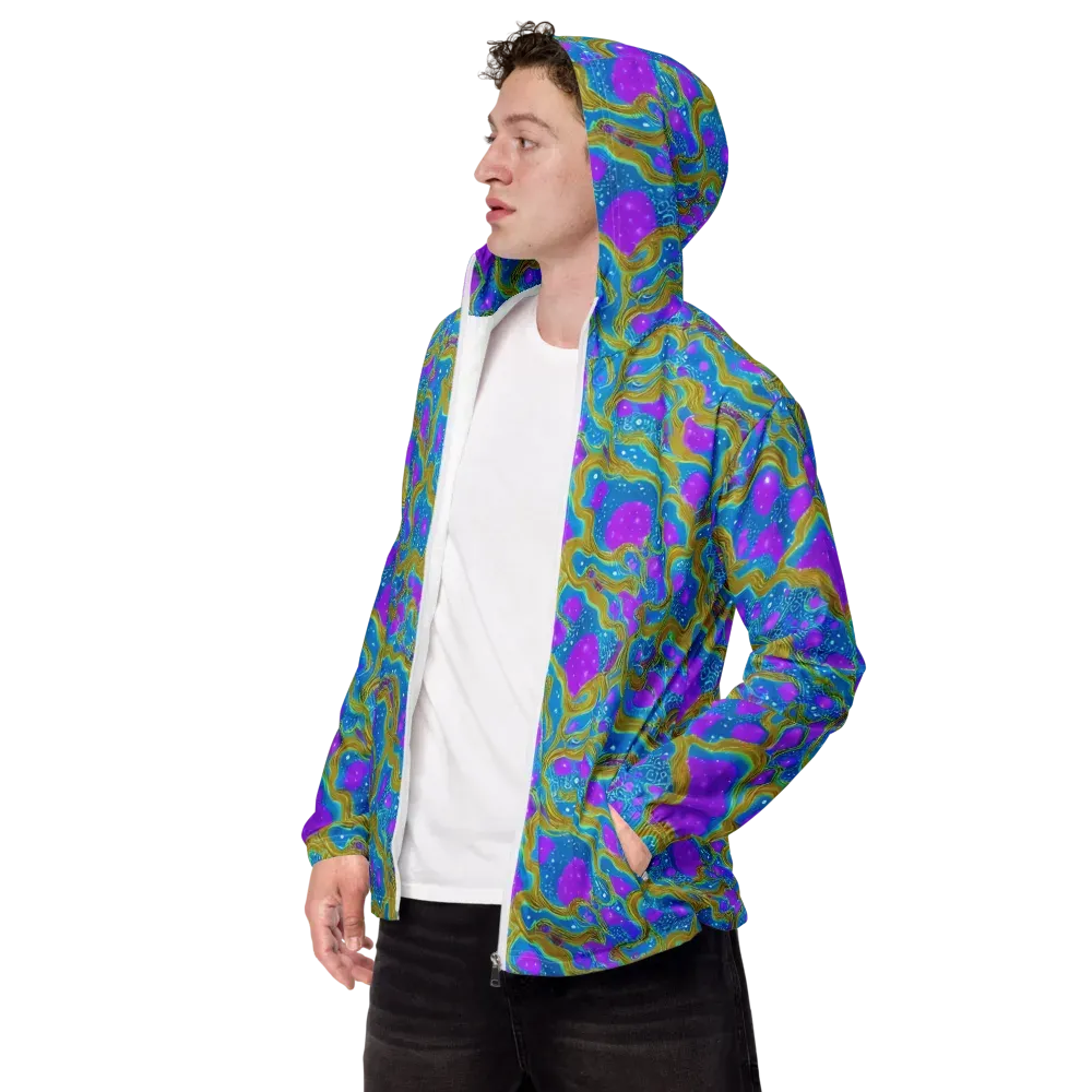 Mystic Waves on Men's Windbreaker — Left Front