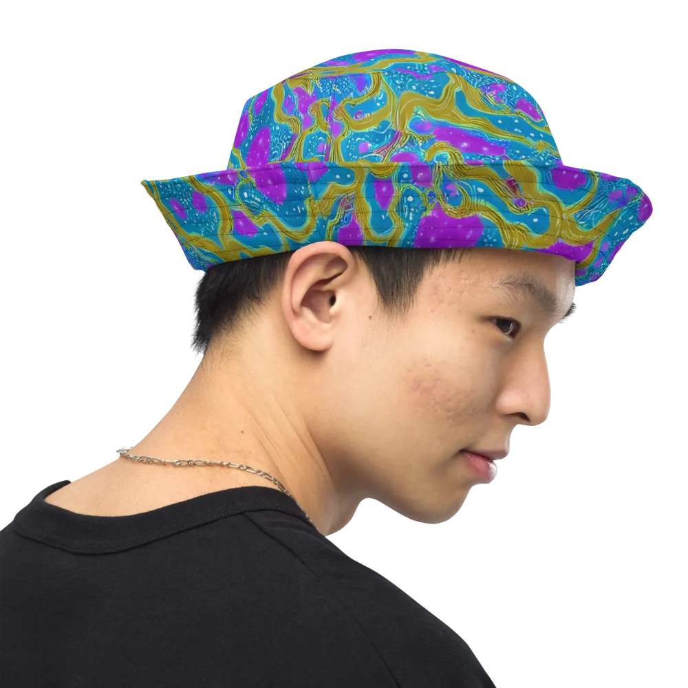 Mystic Waves on Reversible Bucket Hat — Right Outside