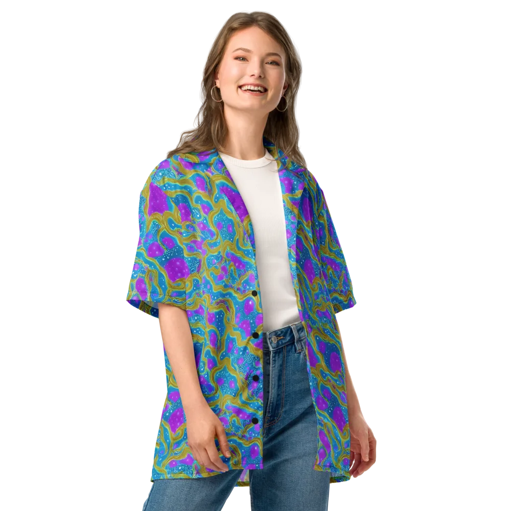 Mystic Waves on Button Shirt — Front