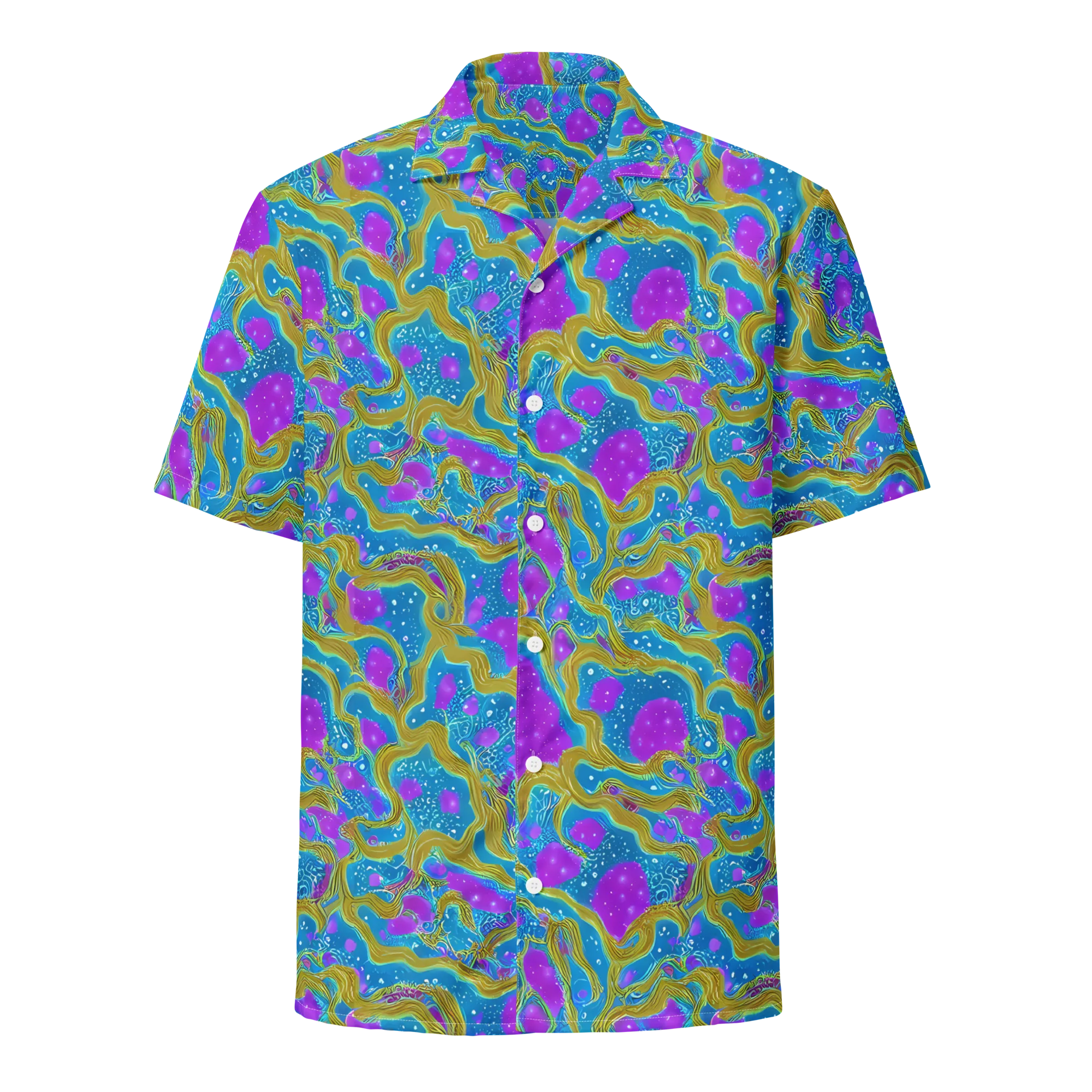 Mystic Waves on Button Shirt — Front