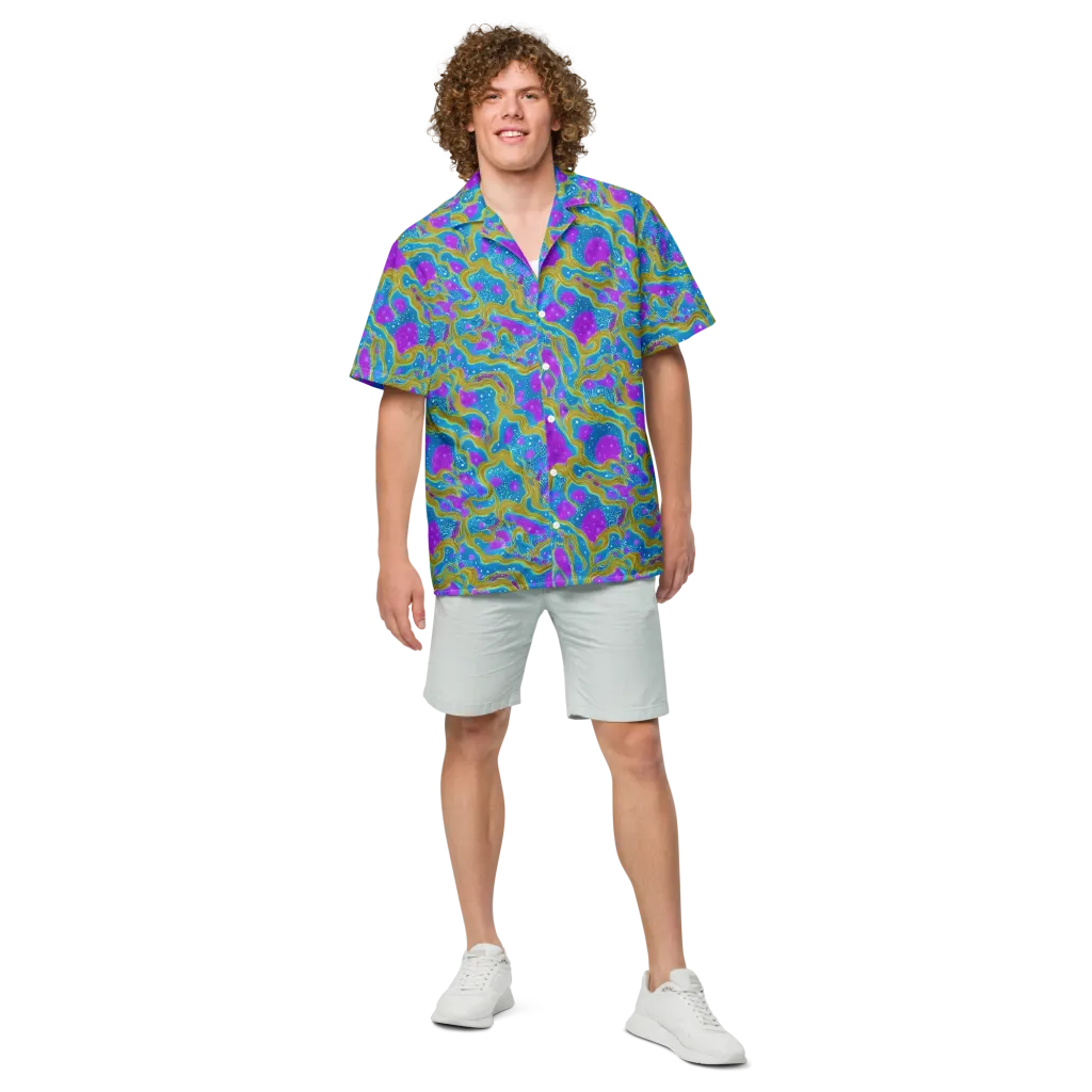 Mystic Waves on Button Shirt — Front
