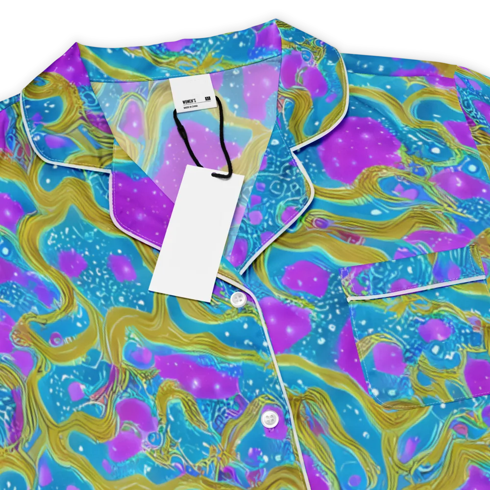 Mystic Waves on Women's Short Sleeve Pajama Top — Product details