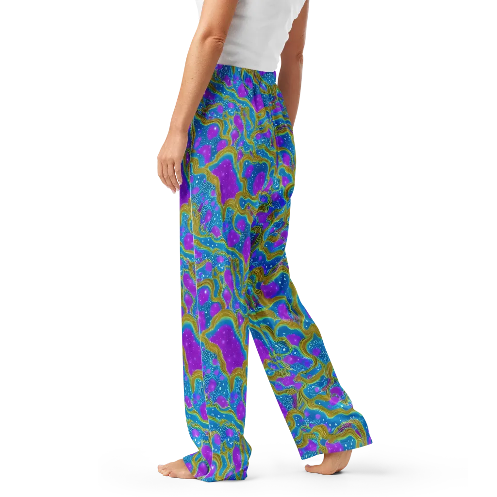 Mystic Waves on Women's Pajama Pants — Left