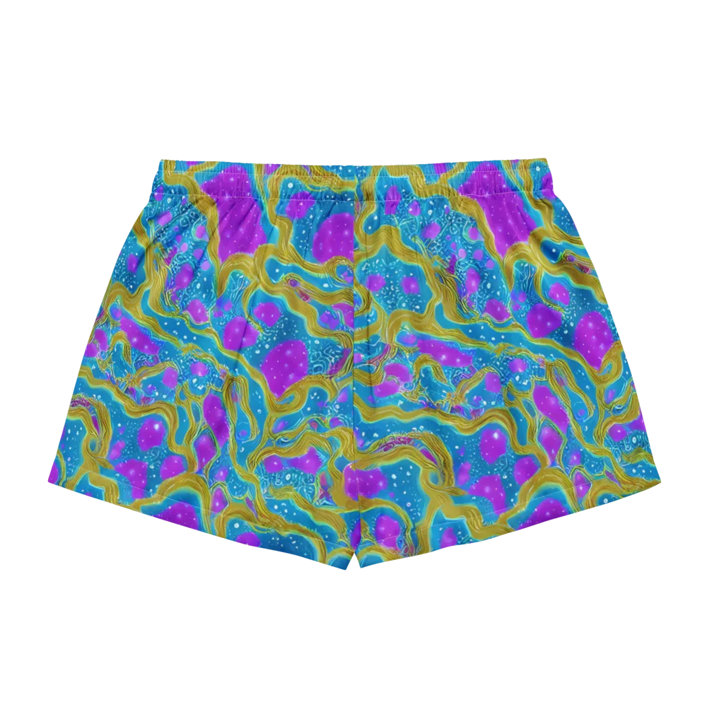Mystic Waves on Women's Pajama Shorts — Back