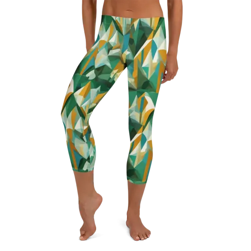 Emerald Facets on a Capri Leggings