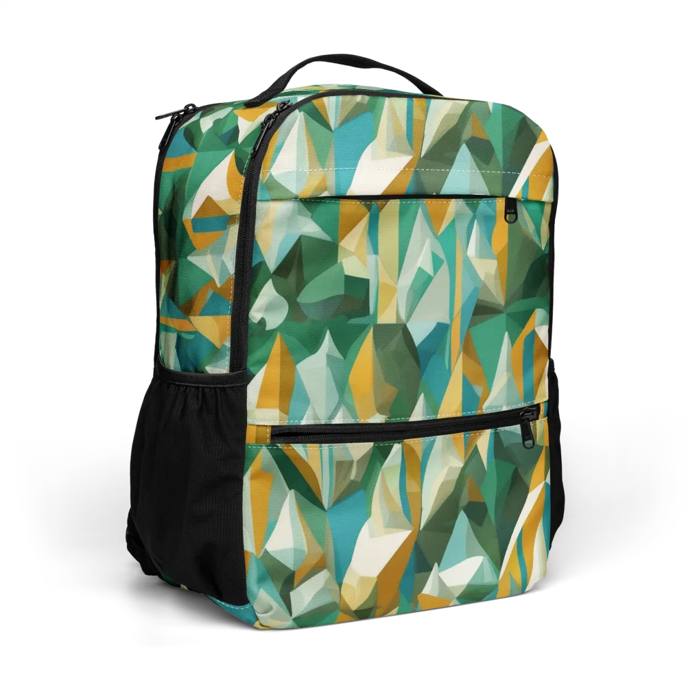 Emerald Facets on Utility Backpack — Right Front