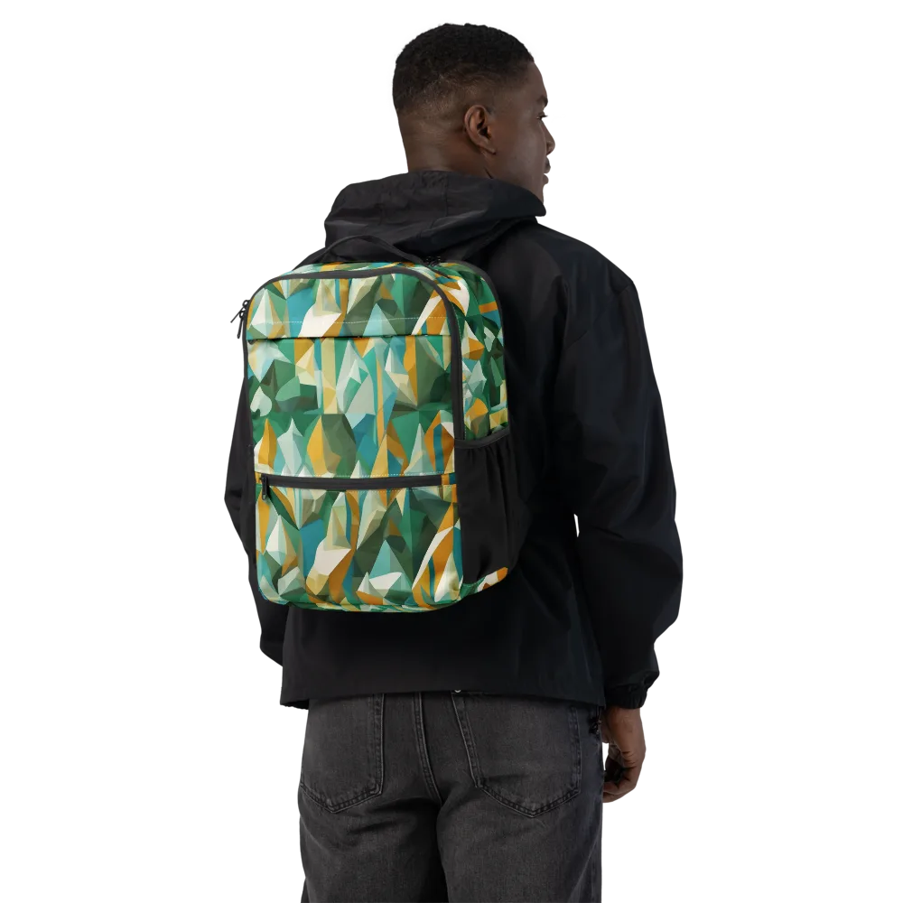 Emerald Facets on Utility Backpack — Back