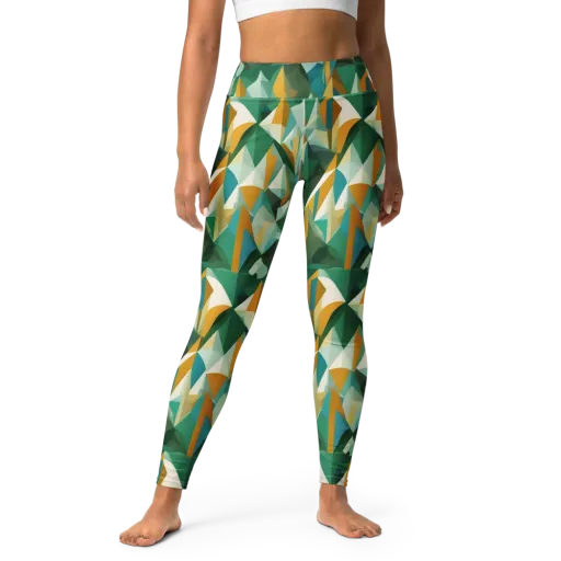 Emerald Facets on a Yoga Leggings