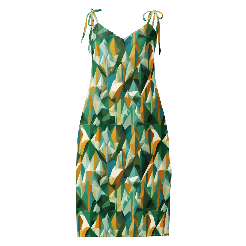 Emerald Facets on Slip Dress — Front