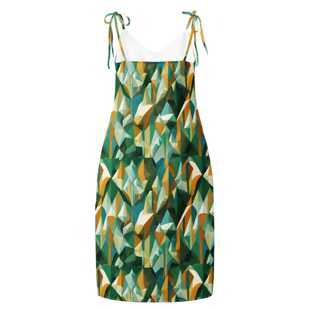 Emerald Facets on Slip Dress — Back