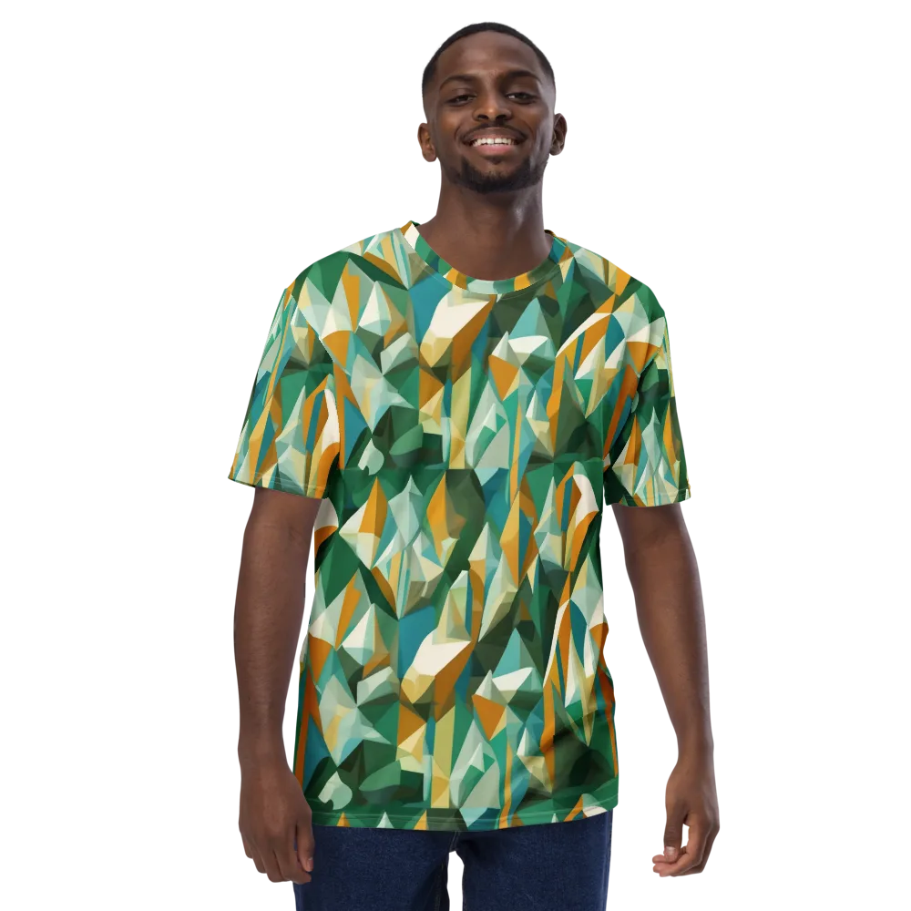 Emerald Facets on Men's Crew Neck T-Shirt — Front