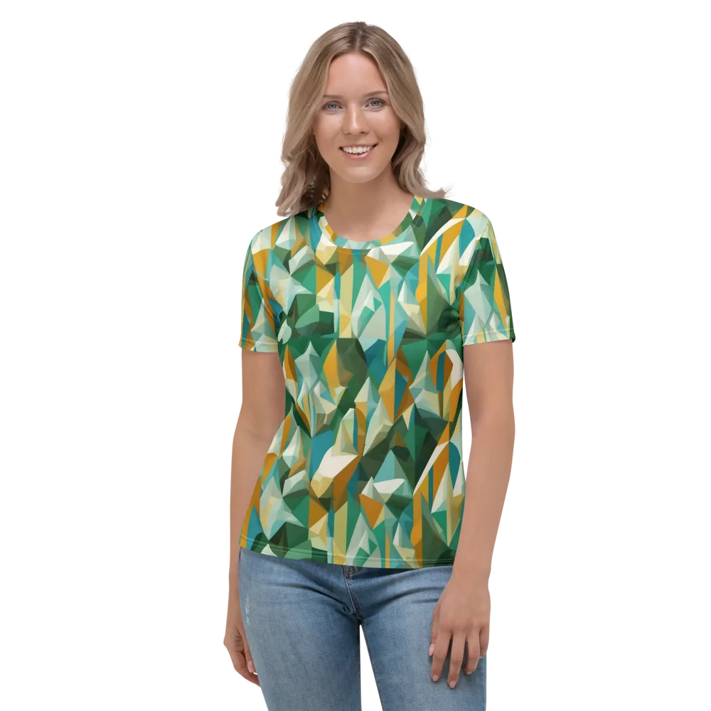 Emerald Facets on Women's Crew Neck T-Shirt — Front