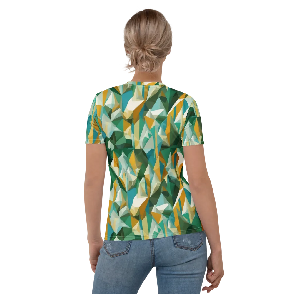 Emerald Facets on Women's Crew Neck T-Shirt — Back