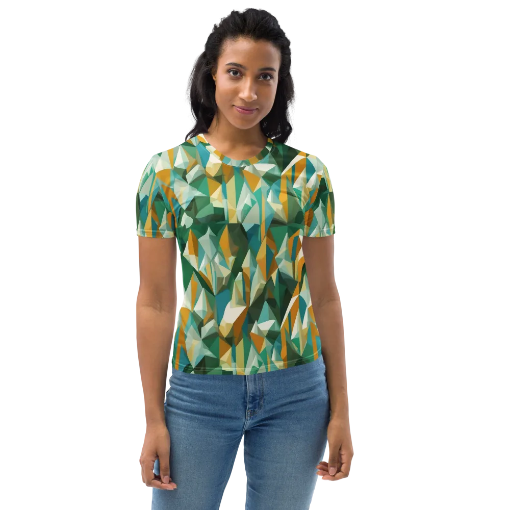 Emerald Facets on Women's Crew Neck T-Shirt — Front