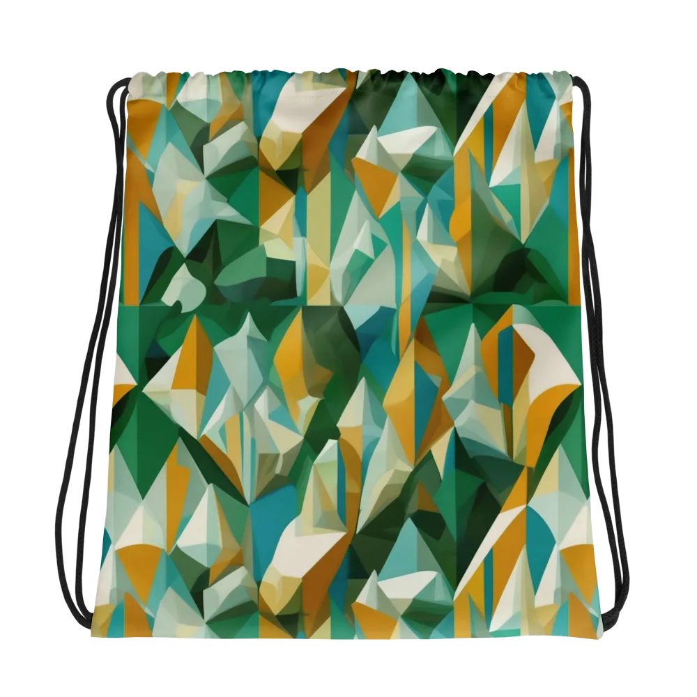 Emerald Facets on Drawstring Bag — Photo