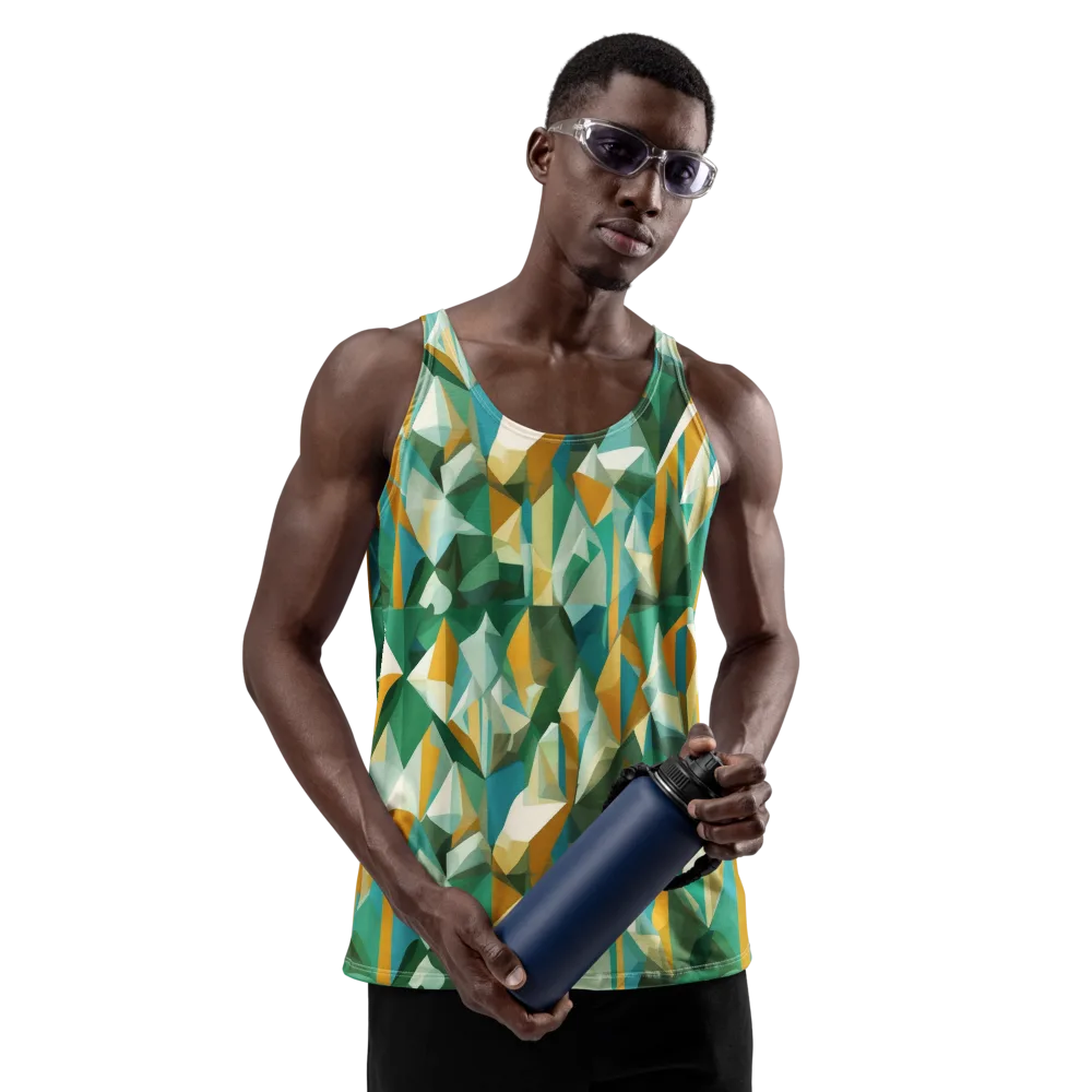 Emerald Facets on Men's Tank Top — Front