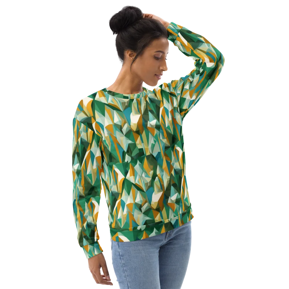 Emerald Facets on Sweatshirt — Right Front