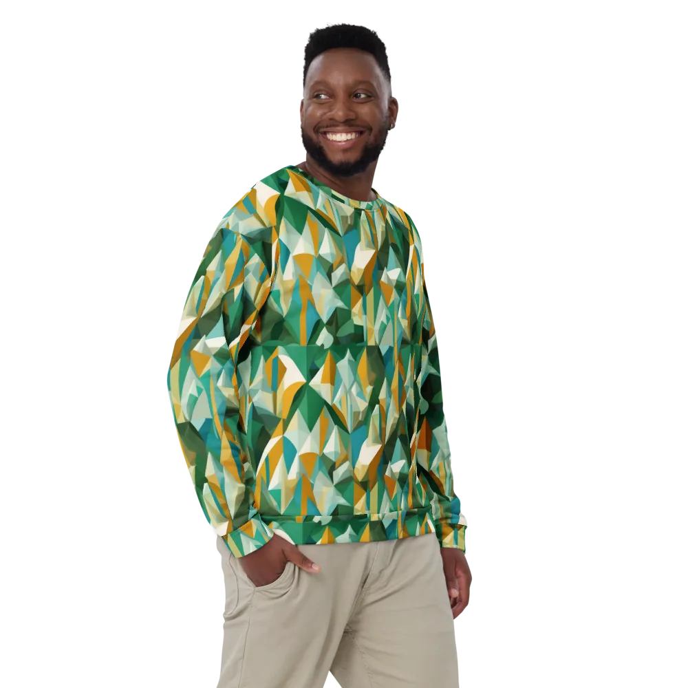 Emerald Facets on Sweatshirt — Front