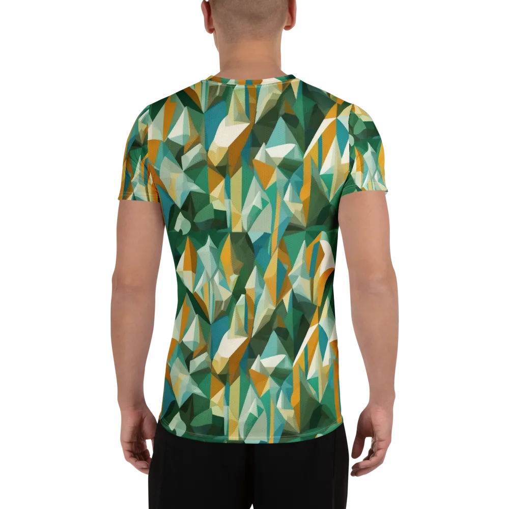 Emerald Facets on Men's Athletic T-Shirt — Back